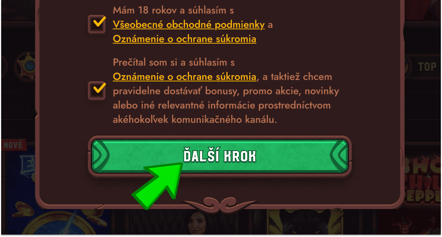 Dokončite registráciu na webovej stránke kasína 5Gringos na Slovensku