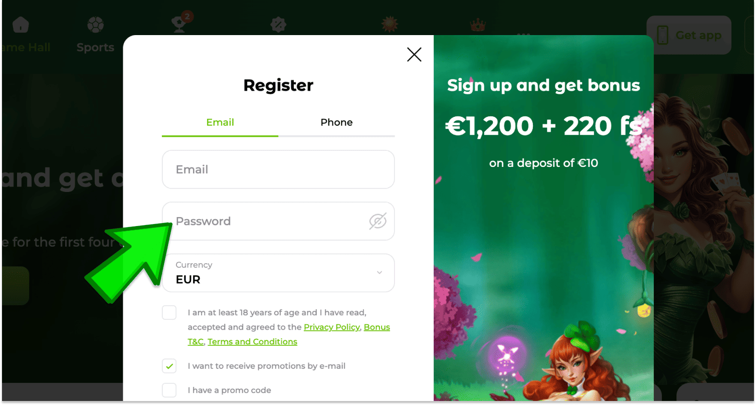 Pri registrácii na webovej stránke Verde Casino na Slovensku vyplňte svoje údaje