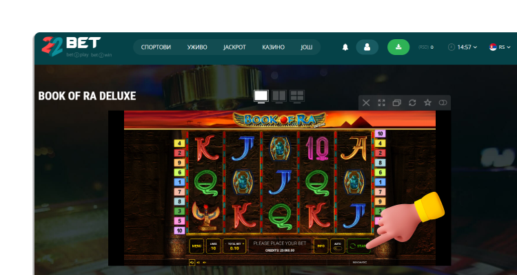 Počnite da igrate Book of Ra deluxe