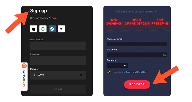 Registrujte se za račun u kazinu