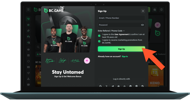 Registrujte se za nalog da biste počeli da igrate