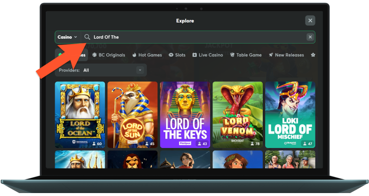 Pronađite igru Lord of the Ocean pomoću oprion pretrage