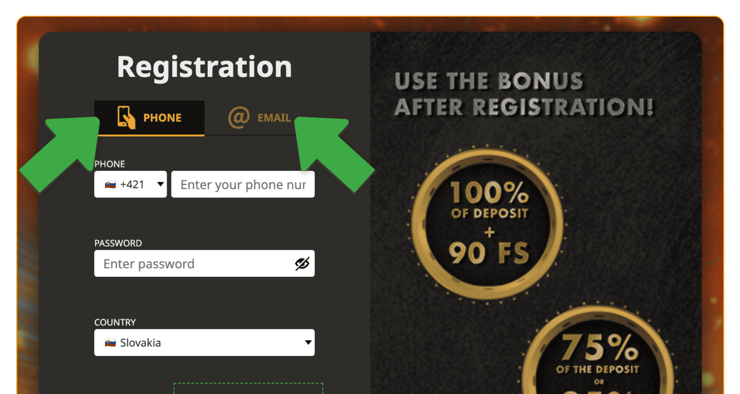 Izaberite način registracije na veb lokaciji Play Fortuna u Srbiji