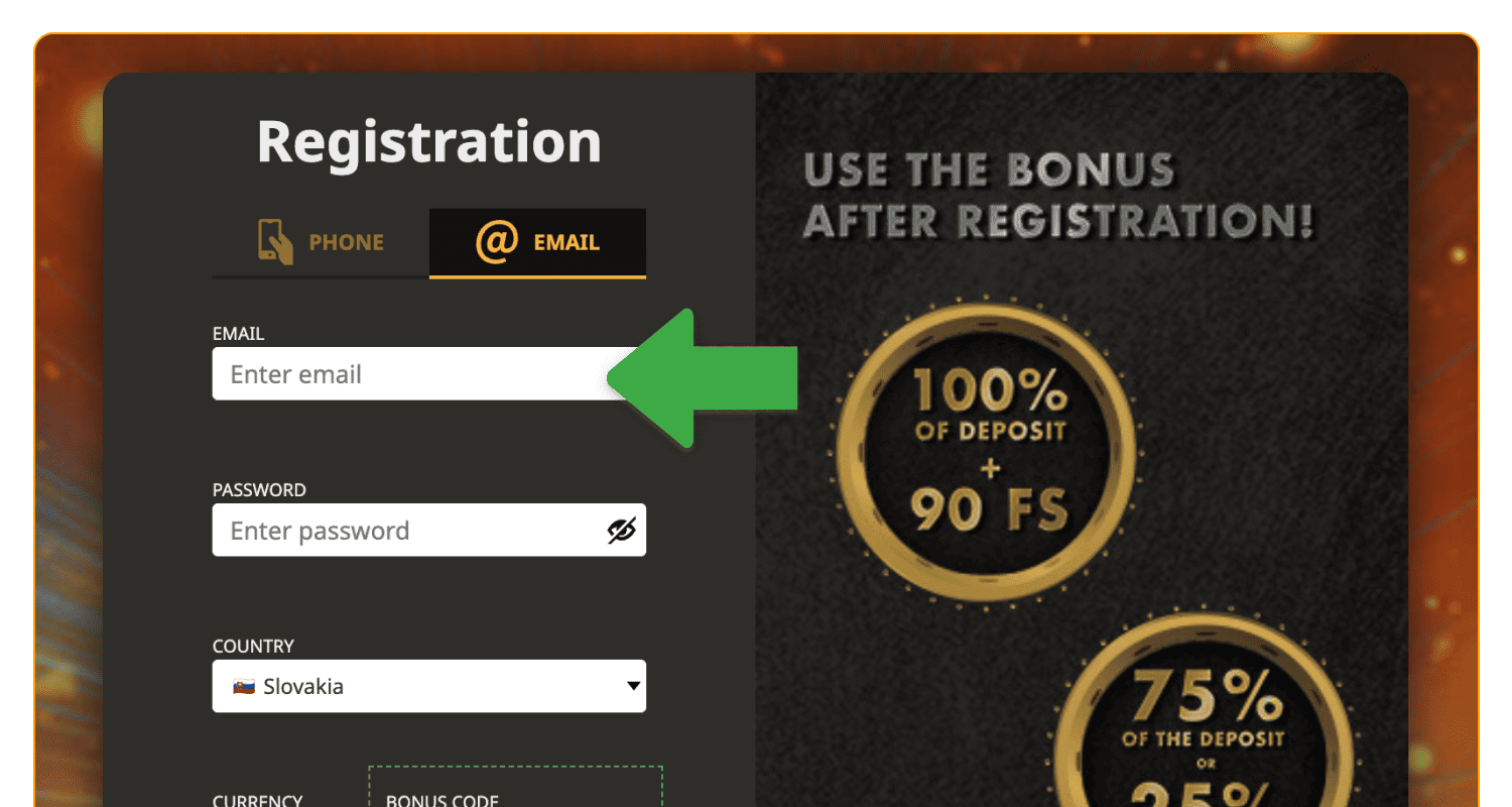 Unesite svoju poštu ili telefon za registraciju za Play Fortuna u Srbiji