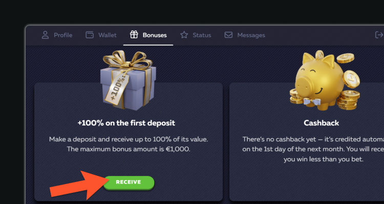 Aktivirajte bonus dobrodošlice ako postoji