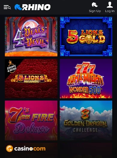 Rhino Casino Games