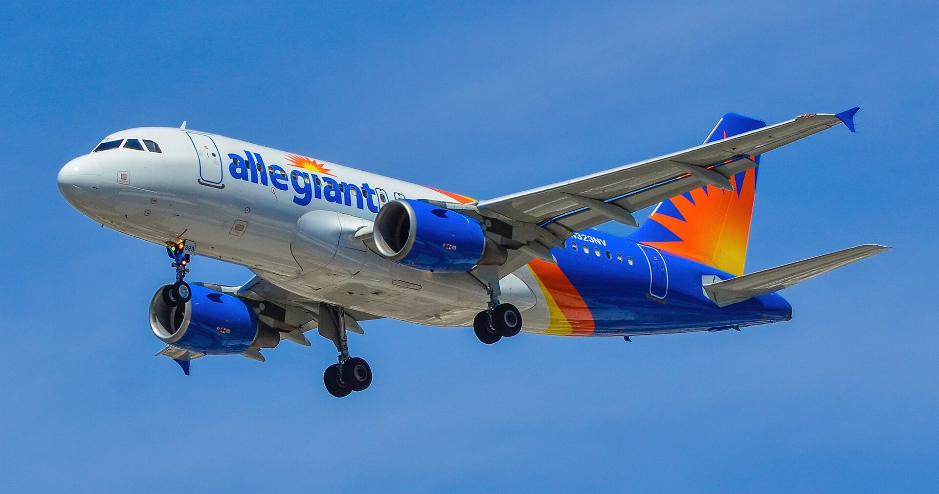 Allegiant Air Launches Free Drinks, New First Class Seats Allegiant Air Airbus A319 aircraft in flight, ahead of the airline's new free drinks and Allegiant First seating launch