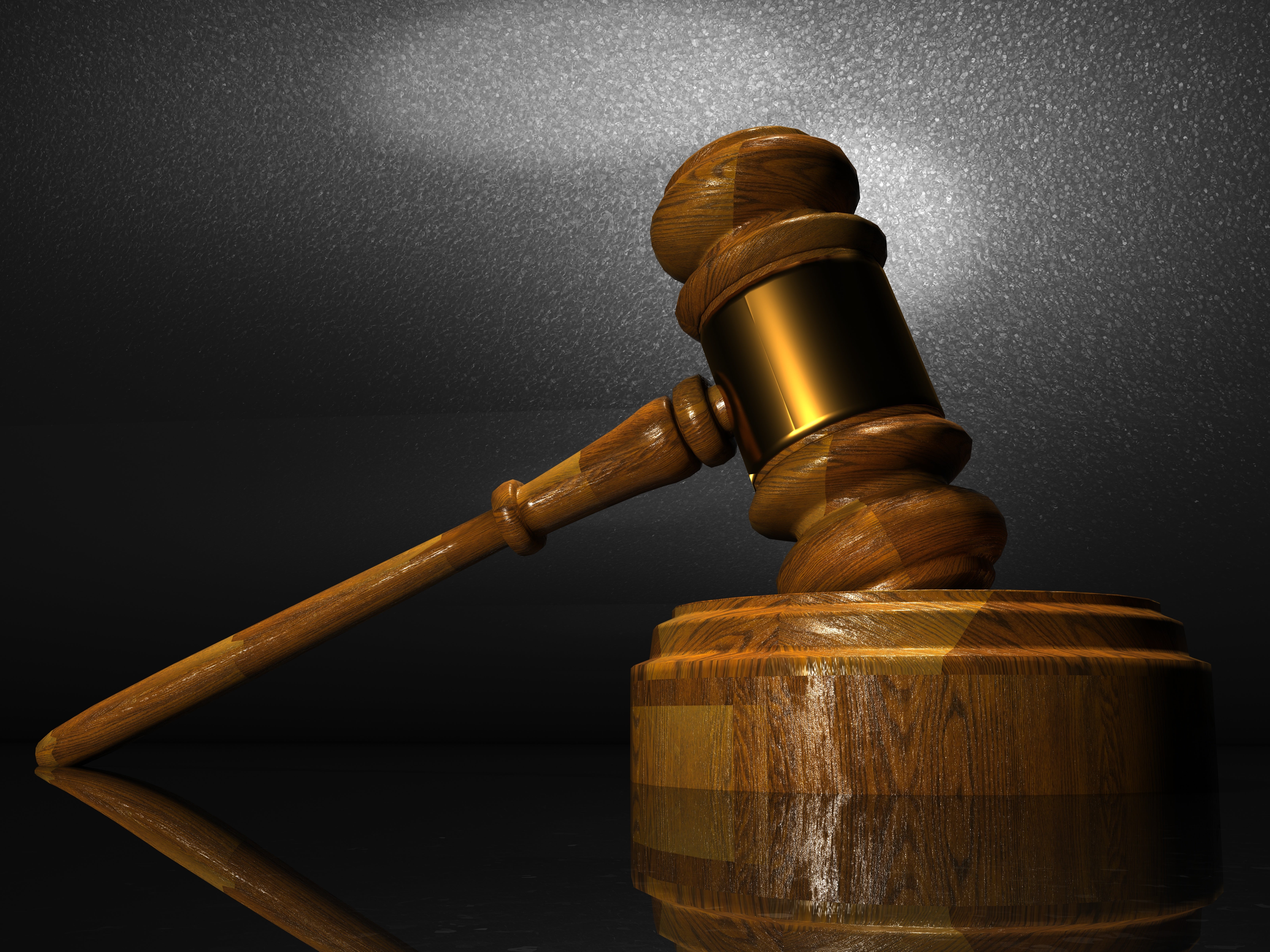 Tupac Shakur Murder Trial: Jury Selection Begins Now Wooden judge's gavel resting on sound block, symbolizing the Tupac Shakur murder trial