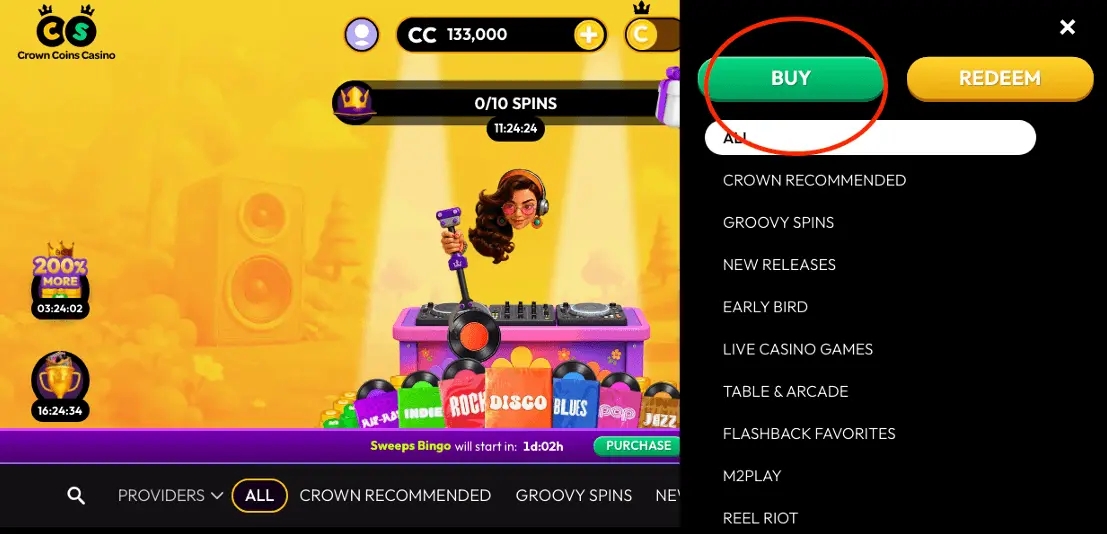 Make purchases for more coins Make purchases for more coins