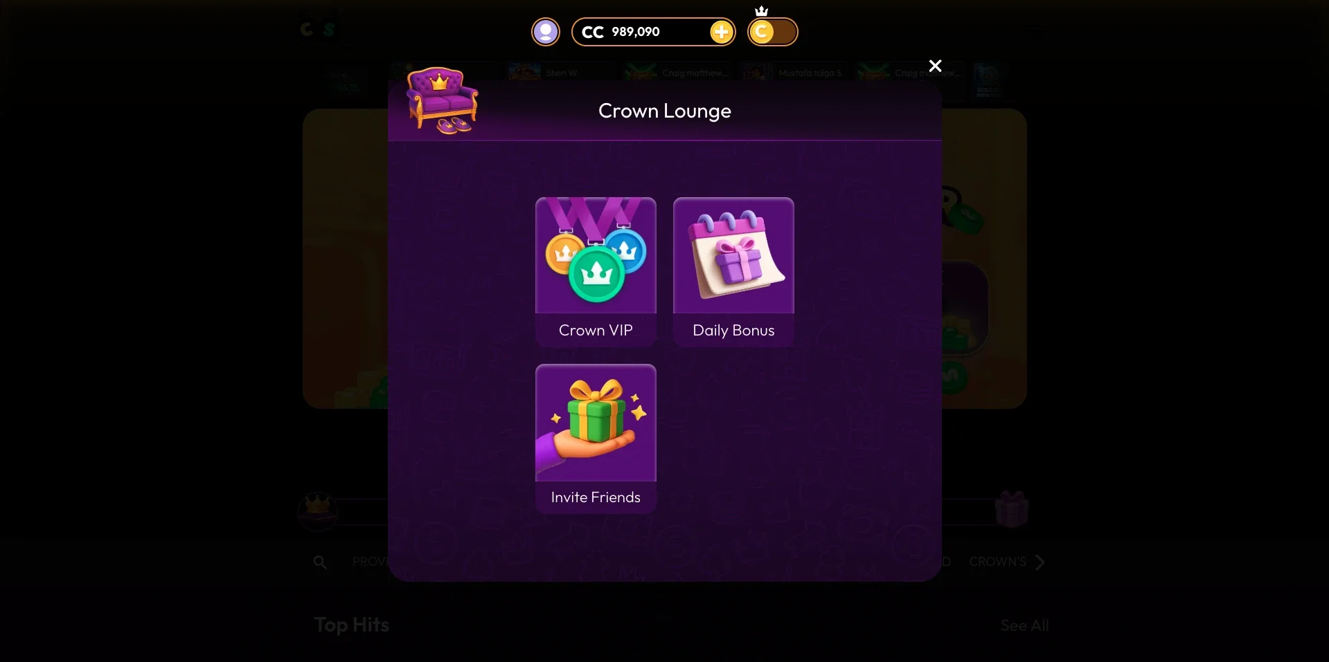 Crown Coins Reward Page Crown Coins Reward Page