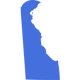 Delaware State Blue Silhouette