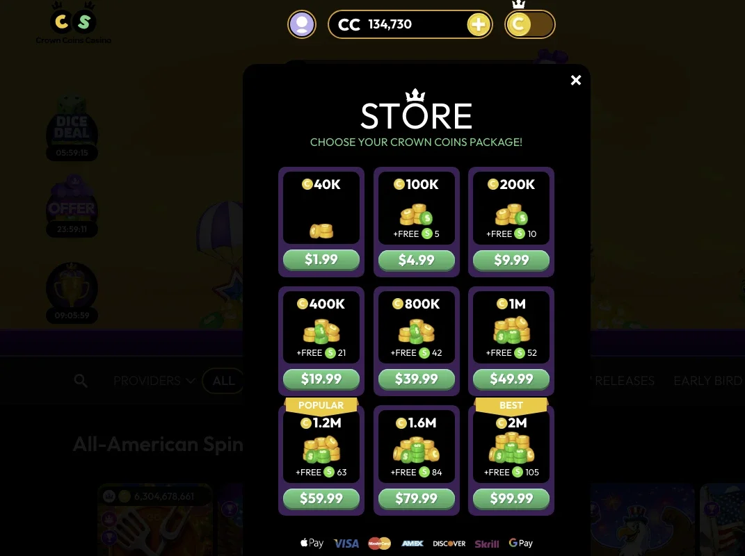 Purchase packs (OPTIONAL) Purchase packs (OPTIONAL)