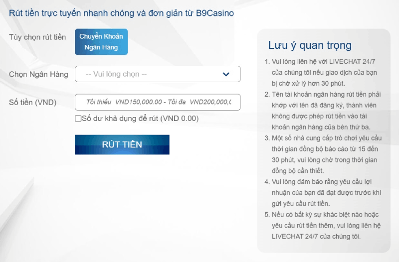 rút tiền B9casino rút tiền B9casino
